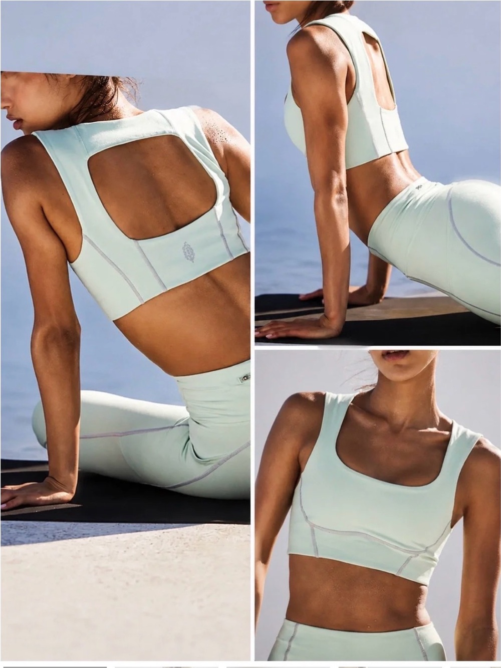 FREE PEOPLE you're a peach bra in cactus mint